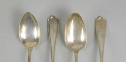 Four Alvin Co. Sterling Silver Serving Spoons