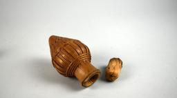 Lot of Two Miniature Handwoven Baskets