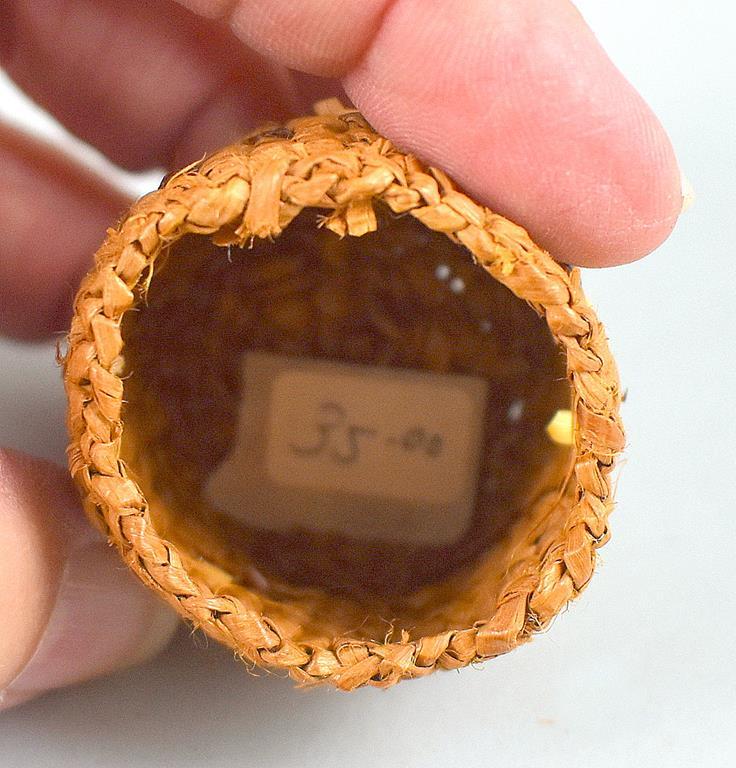 Lot of Two Miniature Handwoven Baskets