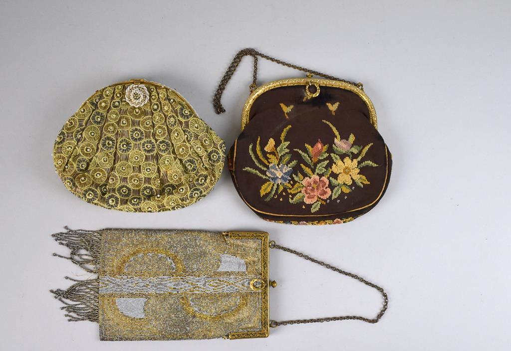 Lot of Three Vintage Frame Handbags
