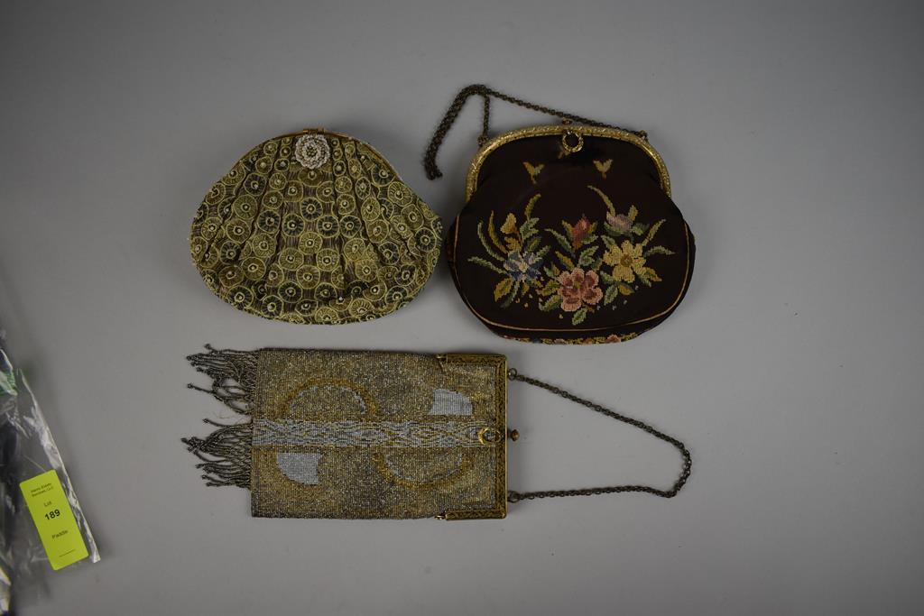Lot of Three Vintage Frame Handbags