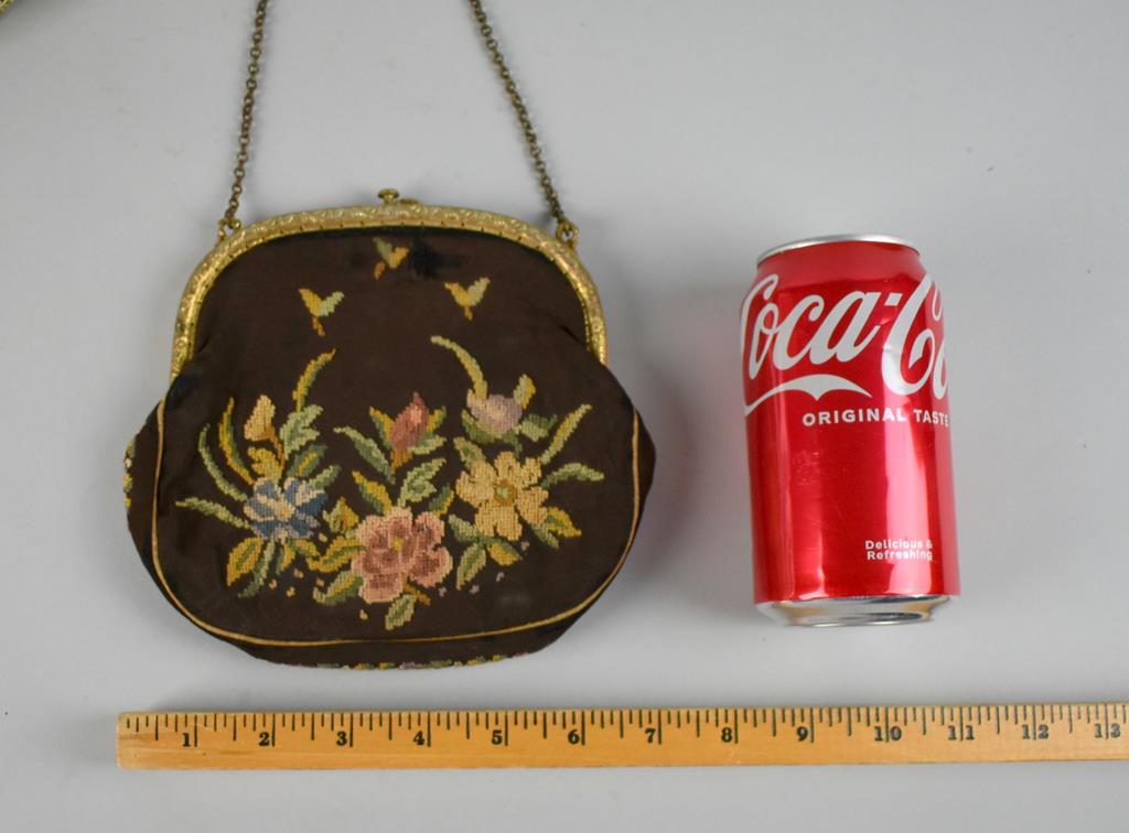 Lot of Three Vintage Frame Handbags