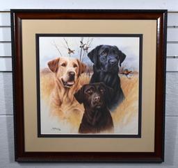 James Killen (American, 1934-2024) Ltd. Ed. (70/980) “Great Hunt Dog Labs” Print, Signed