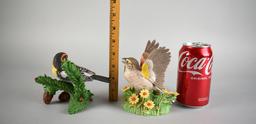 Two Lenox Porcelain Bird Figurines: Blackburnian Warbler & Dickcissel