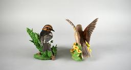 Two Lenox Porcelain Bird Figurines: Blackburnian Warbler & Dickcissel