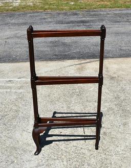 Folding Mahogany Quilt Rack