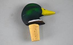 Lot of Duck Themed Items: Otagiri Mug, Duck Head Cork, & Wooden Trinket Box