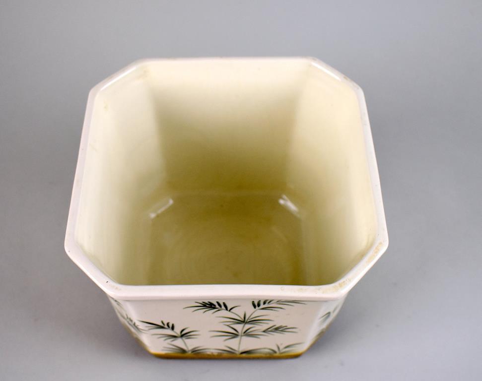 Hand Painted Octagonal Planter with Mallard Duck Theme, Italy