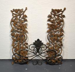 Lot of Three Wrought Iron Decorative Pieces
