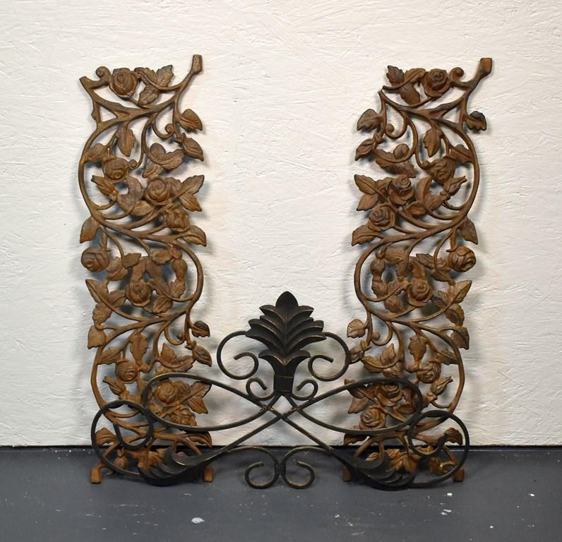 Lot of Three Wrought Iron Decorative Pieces