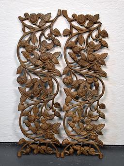 Lot of Three Wrought Iron Decorative Pieces