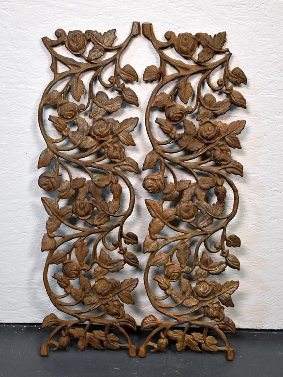 Lot of Three Wrought Iron Decorative Pieces