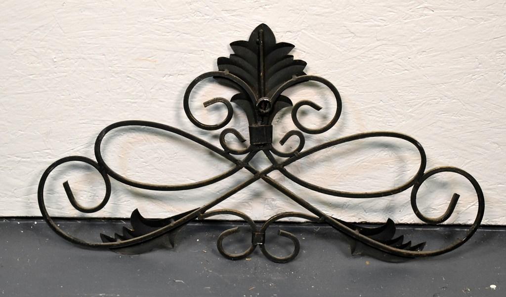 Lot of Three Wrought Iron Decorative Pieces