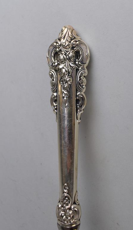 Set of Five Wallace Grande Baroque Sterling Silver Handle Serving Pieces