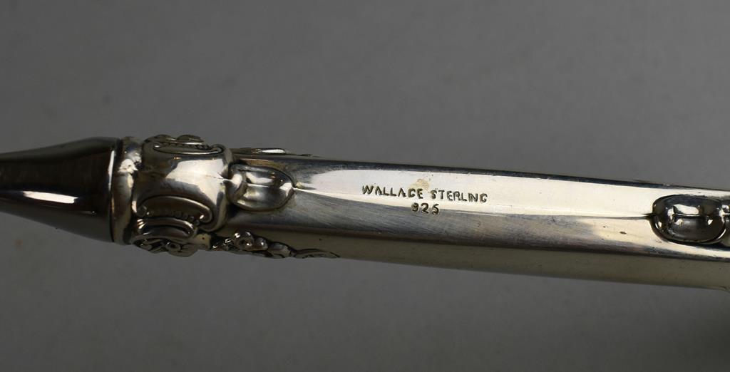 Set of Five Wallace Grande Baroque Sterling Silver Handle Serving Pieces