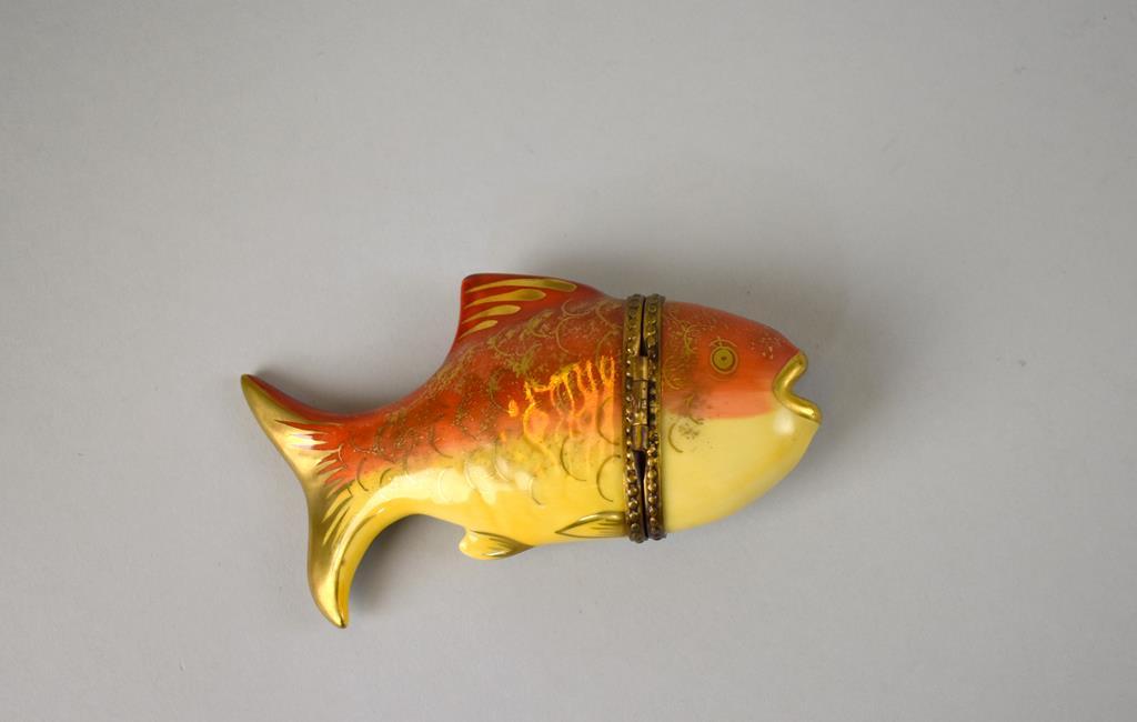 Limoges Koi Fish Trinket Box