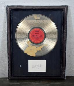Bob Dylan “Highway 61 Revisited”  Gold Record Commemorative Framed with Certificate of Authenticity