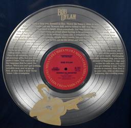 Bob Dylan “Highway 61 Revisited”  Gold Record Commemorative Framed with Certificate of Authenticity