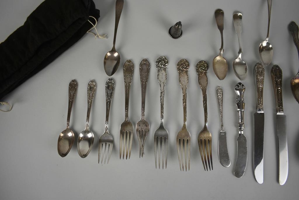 Lot of 21 Sterling Silver Flatware Pieces by Various Makers
