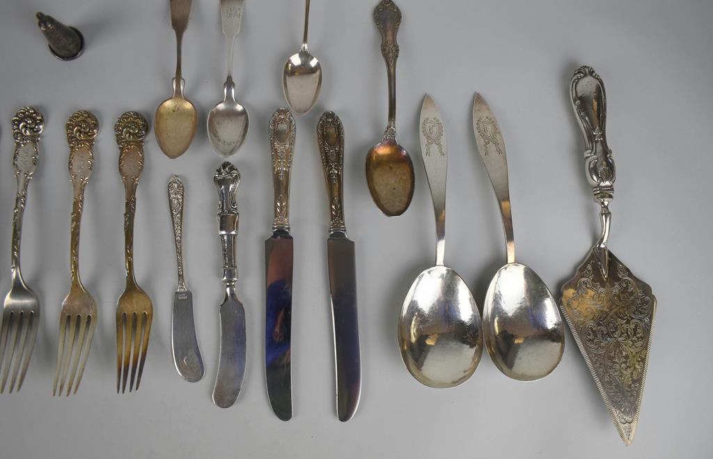 Lot of 21 Sterling Silver Flatware Pieces by Various Makers