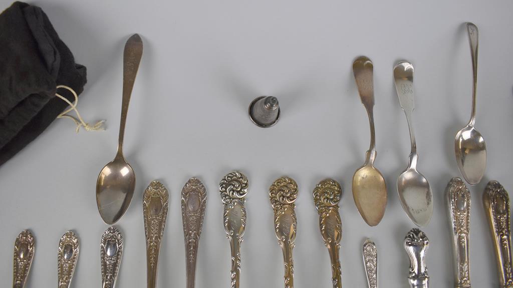 Lot of 21 Sterling Silver Flatware Pieces by Various Makers