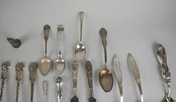 Lot of 21 Sterling Silver Flatware Pieces by Various Makers