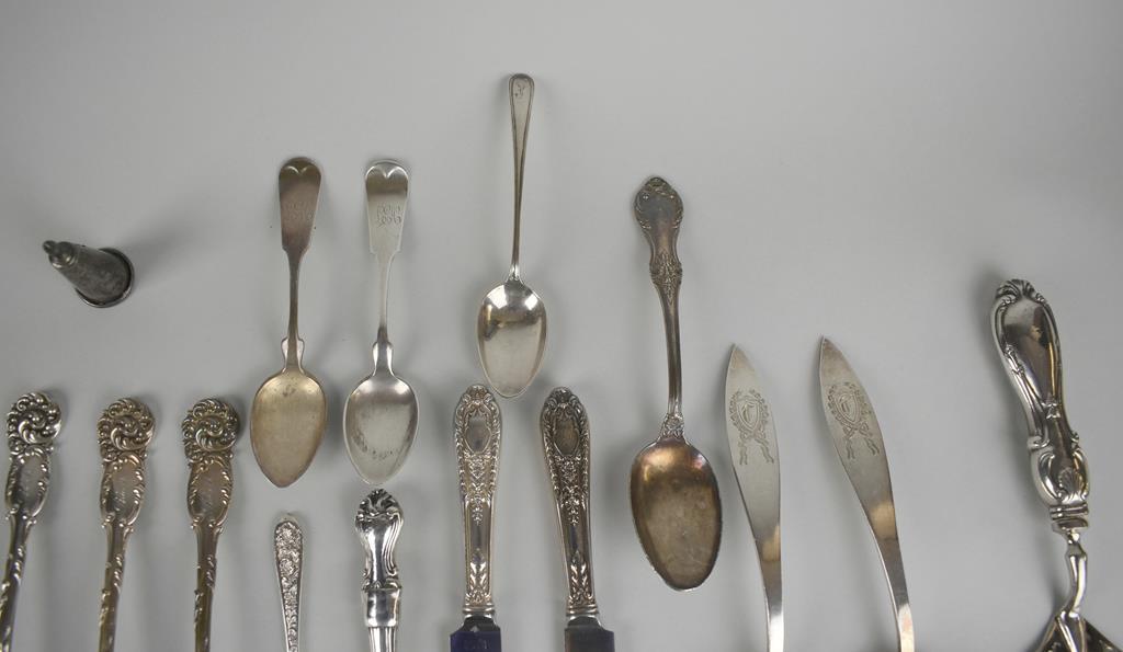 Lot of 21 Sterling Silver Flatware Pieces by Various Makers