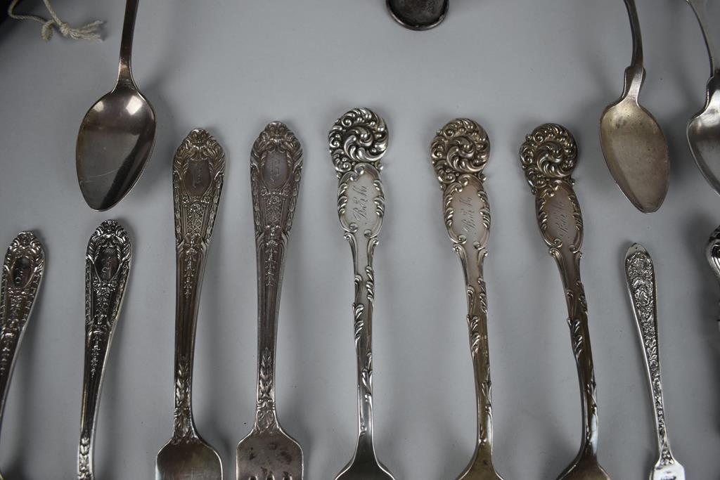 Lot of 21 Sterling Silver Flatware Pieces by Various Makers