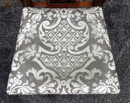 Set of 4 Mahogany Chinese Chippendale Style Dining Side Chairs, Neutral Tapestry Pattern Upholstey
