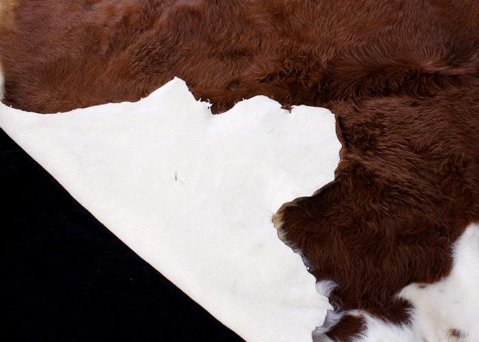 Tanned Hereford Cow Hide Rug