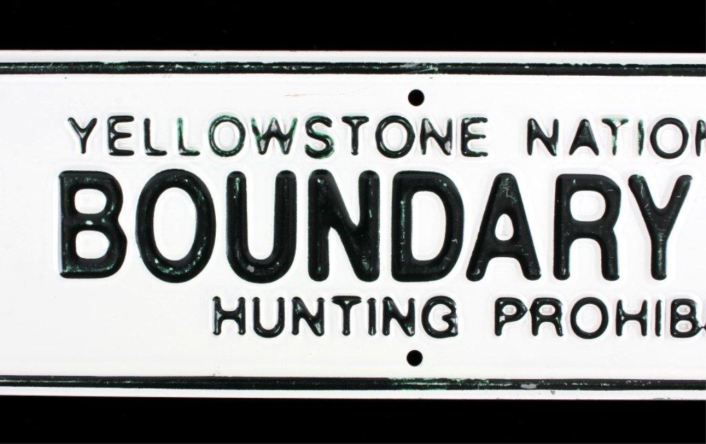 Yellowstone National Park Boundary Line Sign