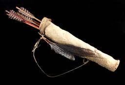 Plains Native American Indian Rawhide Arrow Quiver