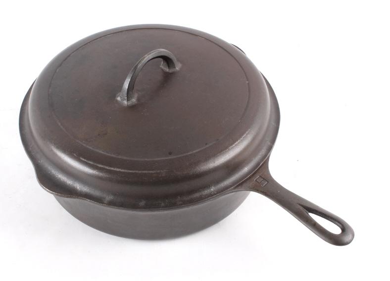 Griswold Cast Iron No 8 & 9 Skillets w/ lids