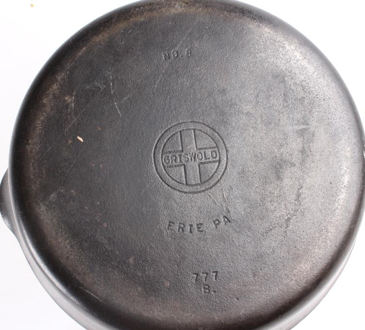 Griswold Cast Iron No 8 & 9 Skillets w/ lids