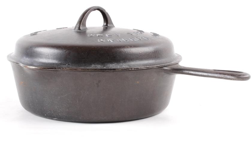 Griswold Cast Iron No 8 & 9 Skillets w/ lids
