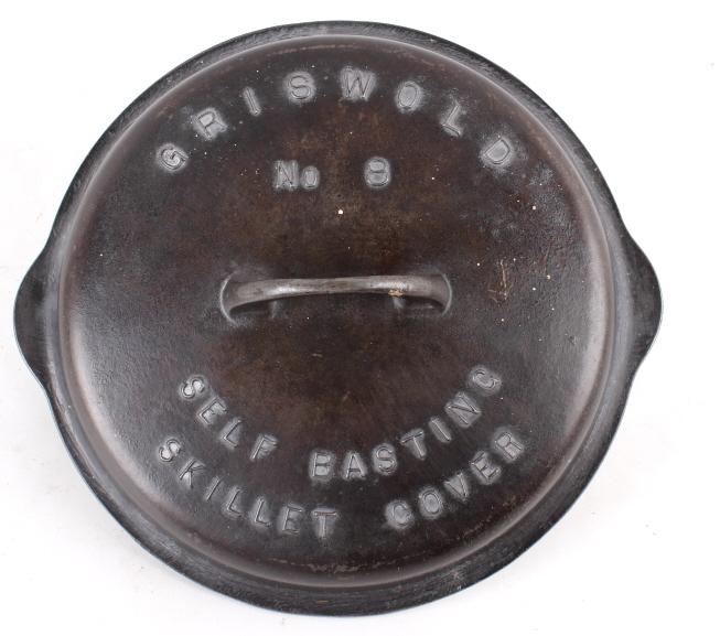 Griswold Cast Iron No 8 & 9 Skillets w/ lids