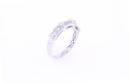 Vintage Baguette Diamond & 14k White Gold Ring