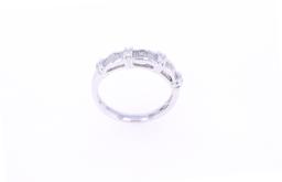 Vintage Baguette Diamond & 14k White Gold Ring