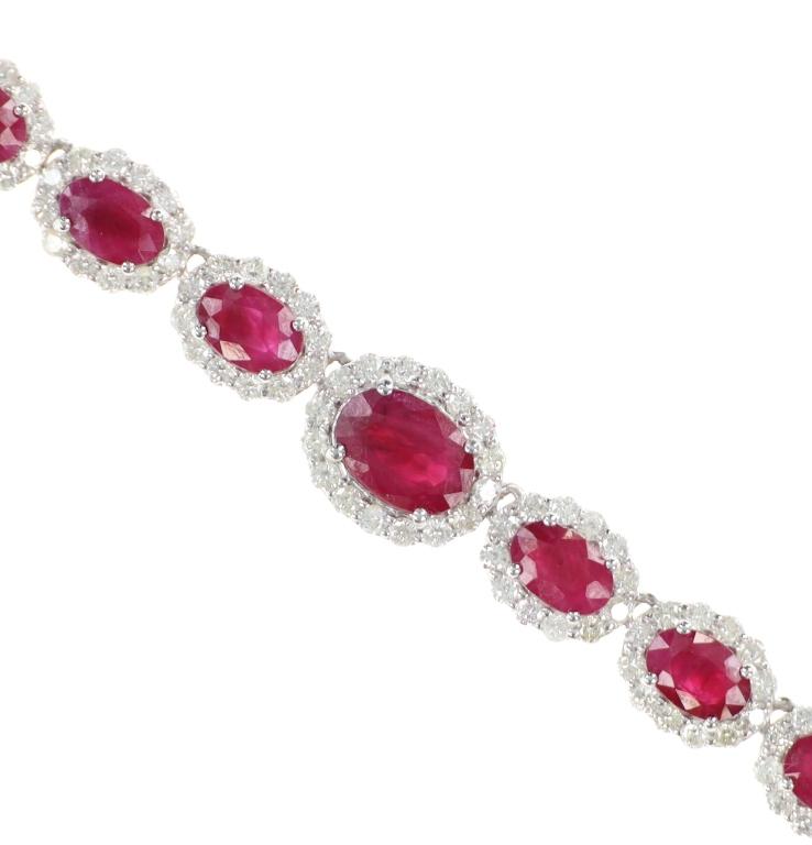 Burmese Ruby Diamond & Platinum PT950 Necklace