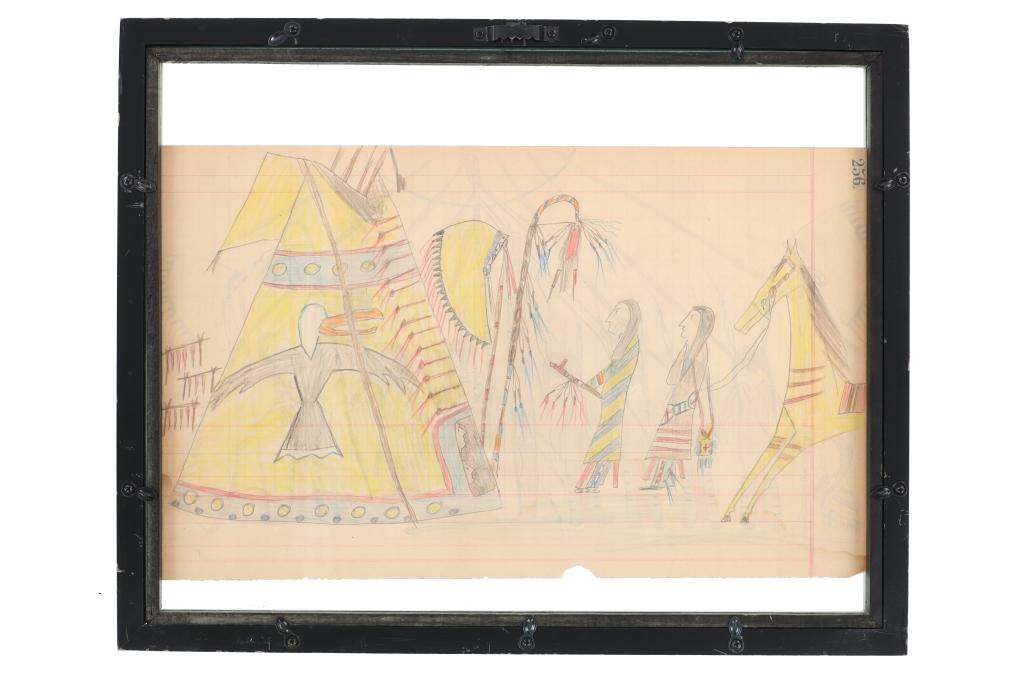 1911- Lakota Sioux Sun Dance Ledger Drawings (2)