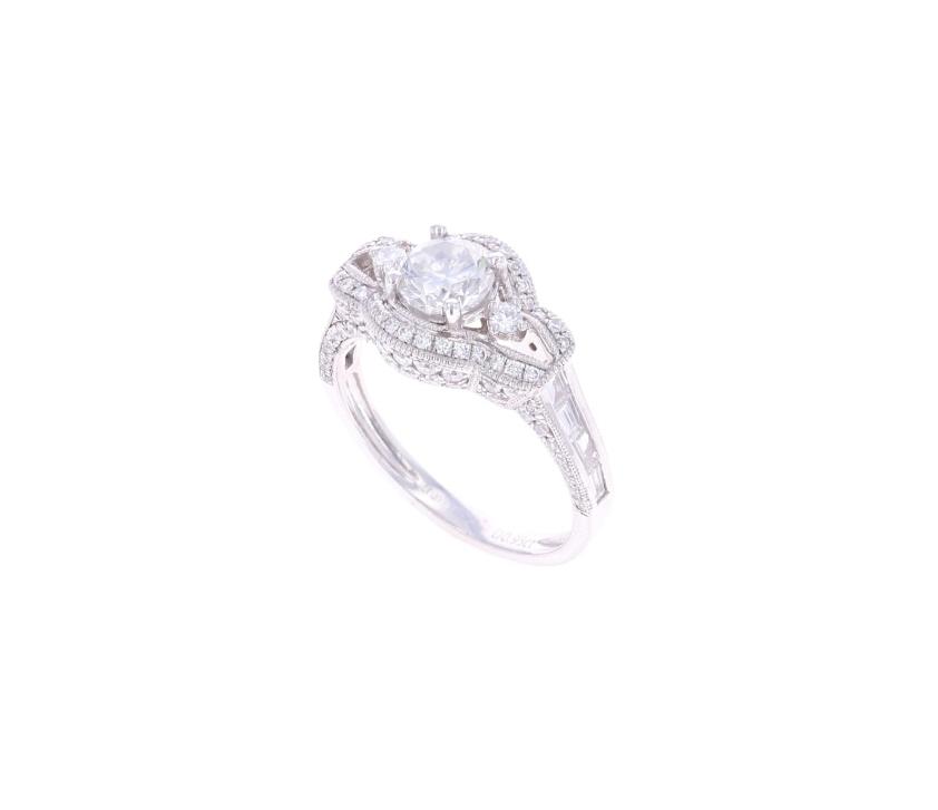 1.75ct VS2 Diamond Antique PT950 Platinum Ring