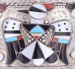Zuni Bobby & Corraine Shack Inlaid Mosaic Buckle
