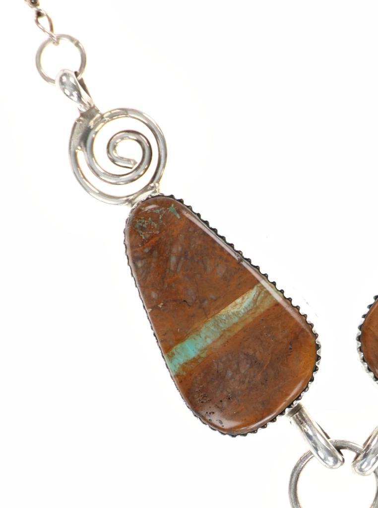 Navajo S. Silver Royston Ribbon Turquoise Jewelry