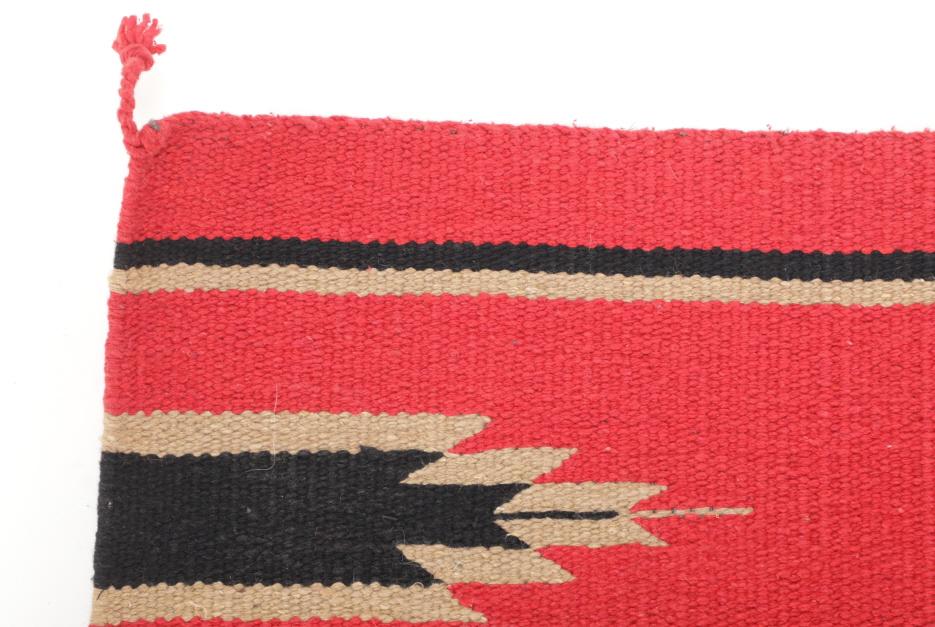 Zapotec Handwoven Saltillo Natural Stepped Rug