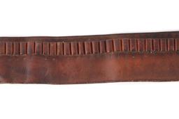 Antique Mexican Double Loop Leather Holster Belt