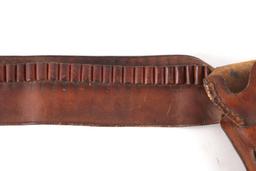 Antique Mexican Double Loop Leather Holster Belt
