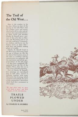 1st Ed. "Trails Plowed Under" Charles Russell 1927
