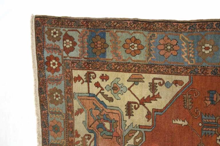 Ca. 1880 Antique Serapi, Persian Fine Wool Rug