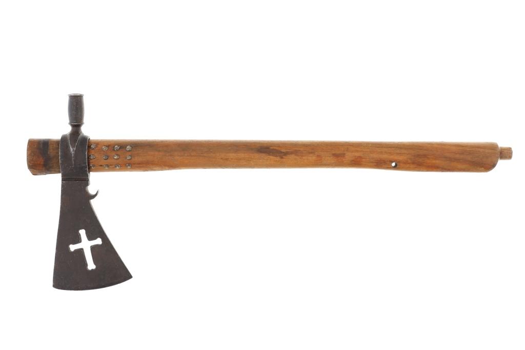 Northern Plains Papal Cross Cutout Pipe Tomahawk