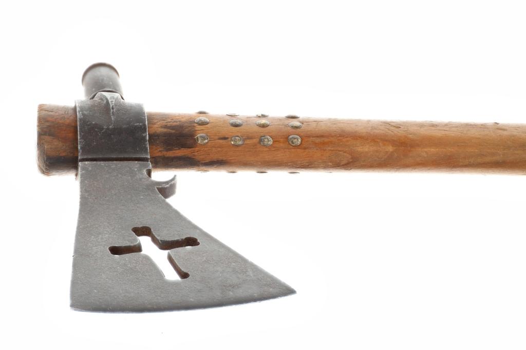 Northern Plains Papal Cross Cutout Pipe Tomahawk